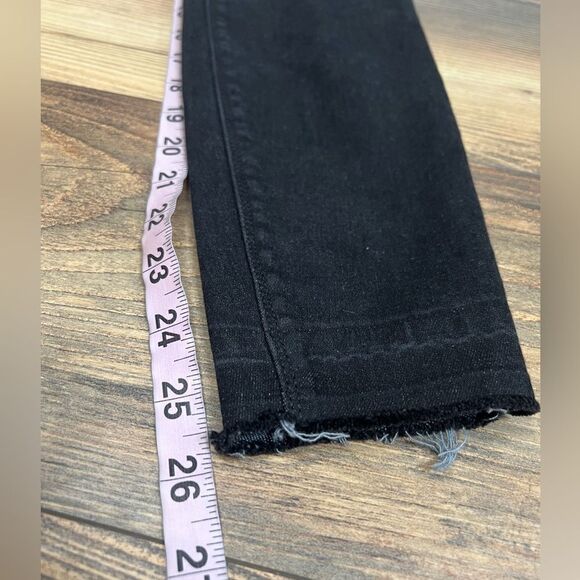 Spanx vintage distressed skinny jeans size xs black pull on edgy rocker punk - Picture 11 of 11